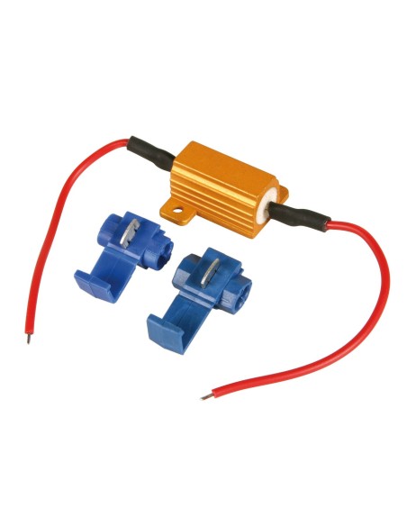 RESISTENZA ALLUMINIO 6OHM 25W C/CONNETTORI RAPIDI 45506 LAMPA