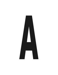 LETTERA 'A'ADESIVO T-6 8X3,5 CM NERA 07962 LAMPA