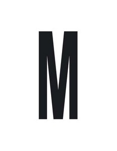 LETTERA 'M'ADESIVO T-6 8X3,5 CM NERA 07974 LAMPA