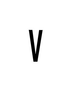 LETTERA 'V'ADESIVO T-6 8X3,5 CM NERA 07983 LAMPA