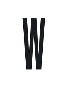 LETTERA 'W'ADESIVO T-6 8X3,5 CM NERA 07984 LAMPA