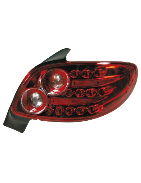 COPPIA FANALE POSTERIORE PERFORMANCE-LED PEUGEOT 206 3/5P 9/98- in poi ROSSO 08835 LAMPA