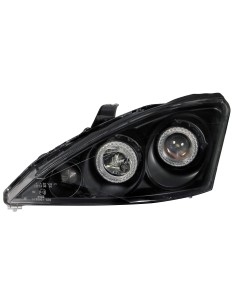 COPPIA FARO ANTERIORE PROIETTORE ANGEL -EYES FORD FOCUS 98- in poi , NERO 09851 LAMPA