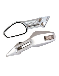 COPPIA SPECCHIO RETROVISORE RACE 6 ELET.CROMO 11088 LAMPA