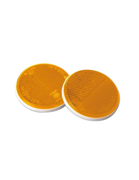 COPPIA CATARINFRANGENTE ROTONDI ARANCIO OMOLOGATI DIAM.65MM 20545 LAMPA