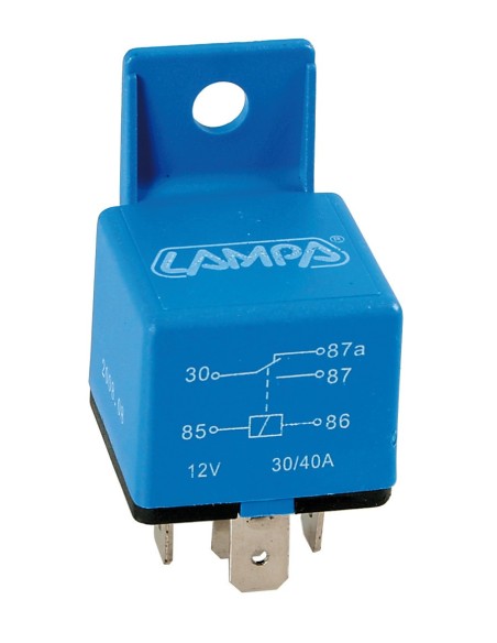RELE' UNIVERSALE 12V-30A 5 CONTATTI 45501 LAMPA
