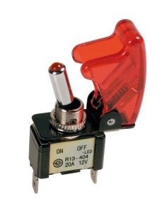 INTERRUTTORE CON SICURA ROSSO 12/24V MAX20A 45556 LAMPA