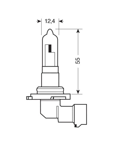 12V Lampada alogena - HB3 - 60W - P20d - 1 pz  - Scatola