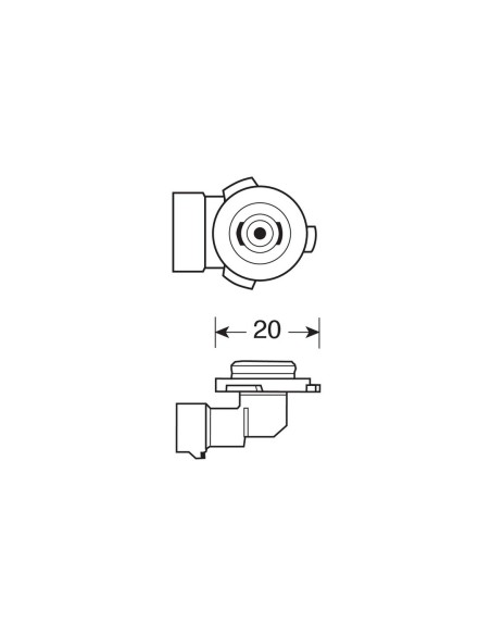 12V Lampada alogena - HB3 - 60W - P20d - 1 pz  - Scatola