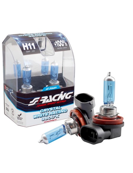 KIT 2 LAMPADINE H11 CRYSTAL WHITE 3800K