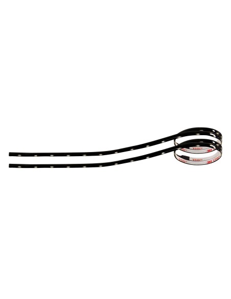 EP-STRIP DRL 2X50CM 24LED FONDO NERO,LED BIANCHI, 12V PROIEZIONE LATERALE 73634 LAMPA