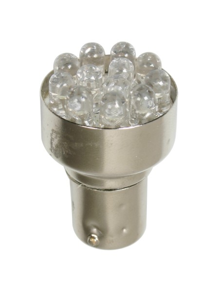 LAMPADINA 24V 12LED LUCE ROSSA BA15S 98311 LAMPA