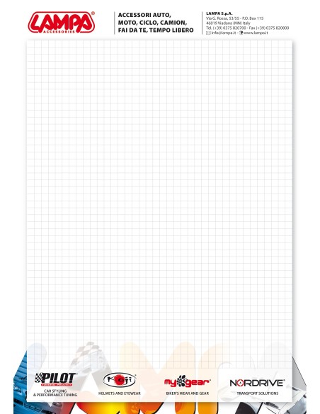 BLOCCO LAMPA FORMATO A4