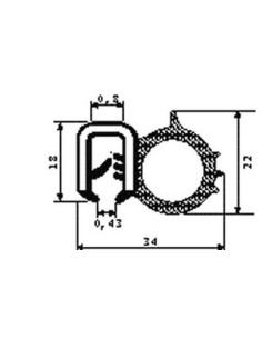 TRAFILATO PSL VANO PORTA DA 25MT 052171 SICCOM