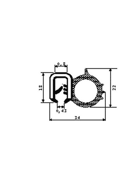 TRAFILATO PSL VANO PORTA DA 25MT 052171 SICCOM