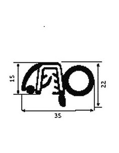 TRAFILATO PSL VANO PORTA PANDA'03 057227 SICCOM