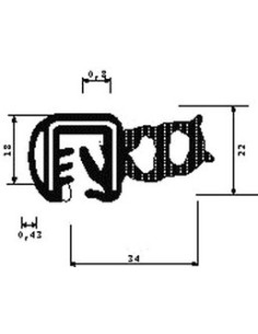 TRAFILATO PSL PER CABINE C/SIGILLANTE 058767 SICCOM