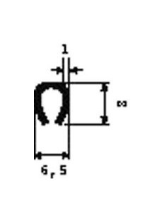 TRAFILATO GOCCIOLATOIO NERO 50 MT 068605 SICCOM