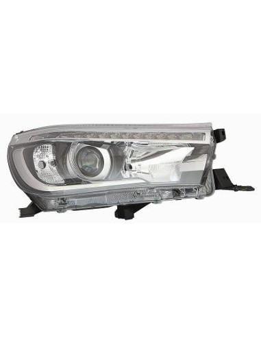 FARO FANALE PROIETTORE ANTERIORE TOYOTA HI-LUX 2016 REVO PARAB. NERA A LED DX DEPO 10576