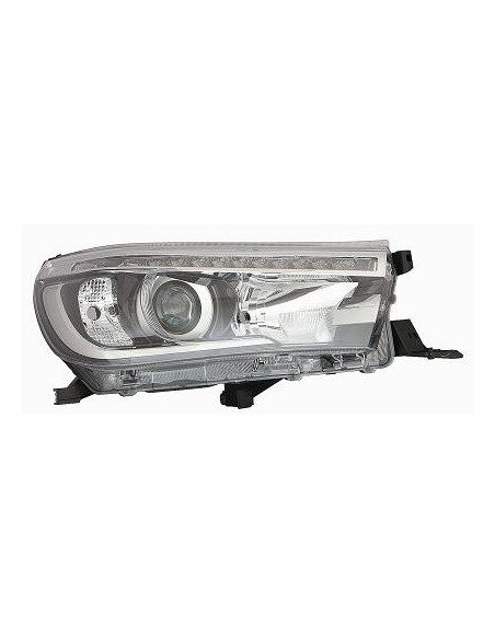 FARO FANALE PROIETTORE ANTERIORE TOYOTA HI-LUX 2016 REVO PARAB. NERA A LED DX DEPO 10576
