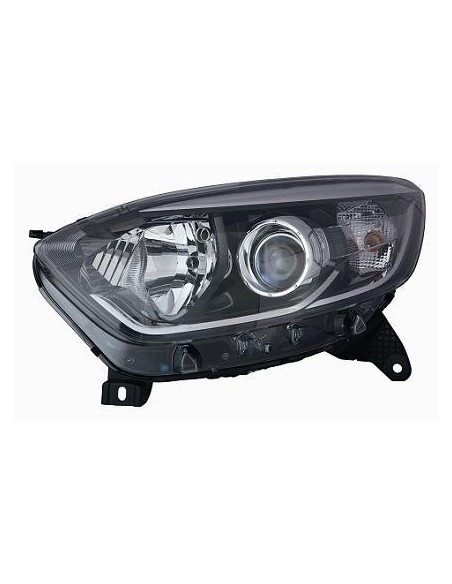 FARO FANALE PROIETTORE ANTERIORE RENAULT CAPTURE 2013 PARAB. NERA BORDO INTERNO CROMATO C/MOTORE DX DEPO 10582