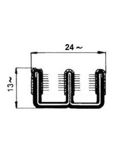 CANALINO SCENDENTE DOPPIO DI GOMMA MM 24 FAMAC 33.032