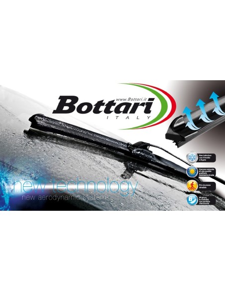 SPAZZOLA TERGICRISTALLO FLAT 11 ELEM. BOTTARI 410 18851 BOTTARI