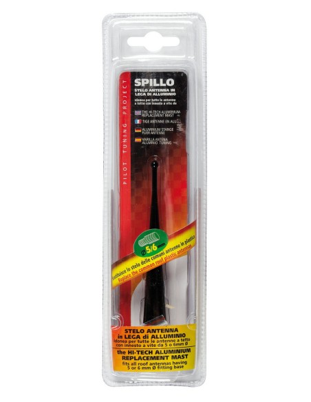 ANTENNA ALLUMINIO A SPILLO 10CM NERA 40181 LAMPA