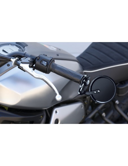 COPPIA SPECCHI DERNIER NERI PER MANUBRIO MOTO