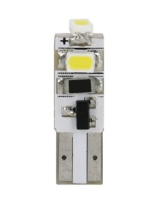 12V Hyper-Led 3 - 3 SMD x 1 chip - (T5) - W2x4,6d - 2 pz  - Scatola - Bianco