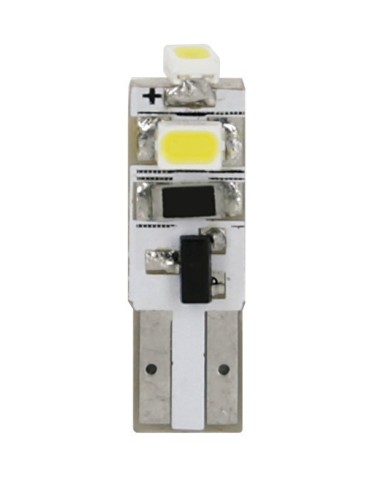 12V Hyper-Led 3 - 3 SMD x 1 chip - (T5) - W2x4,6d - 2 pz  - Scatola - Bianco