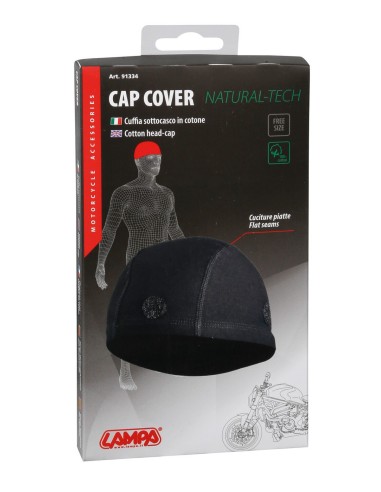 Head-Cap, cuffia sottocasco in cotone - Nero