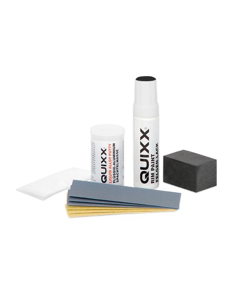 Quixx, kit riparazione cerchi in lega - Nero