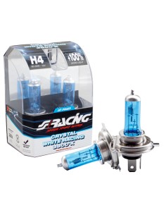 KIT 2 LAMPANIDE H4 CRYSYAL WHITE 3800K