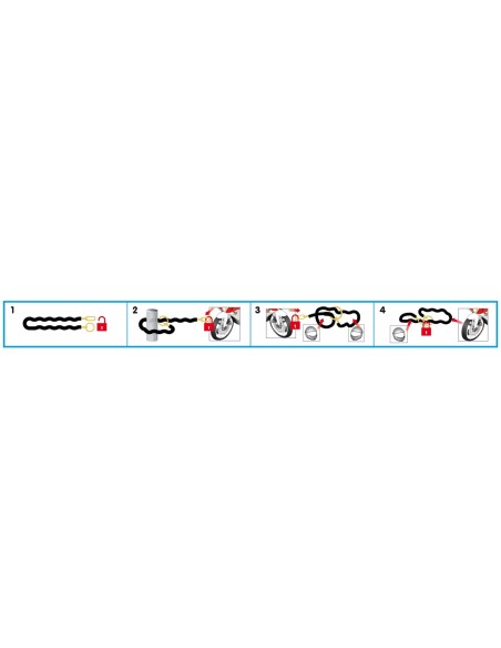 C-Lock 150R, catena antifurto - 150 cm