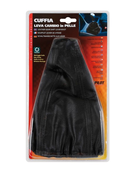 CUFFIA LEVA CAMBIO PELLE NERA 05001 LAMPA