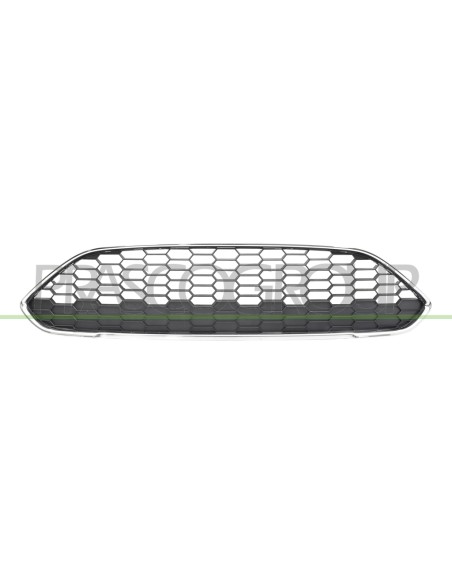 GRIGLIA RADIATORE NERA CON CORNICE CROMATA MOD. 02
