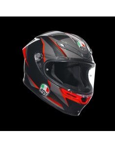 CASCO K6 E2206 SLASHCUT BLACK GREY RED XL *ELI*