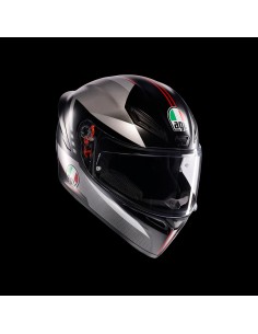 CASCO K1 S E2206 LAP MATT BLACK-GREY-RED TG.XL AGV