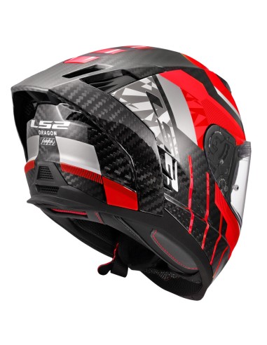 CASCO INTEGRALE FF807 DRAGON TRAX RED TG.M LS2