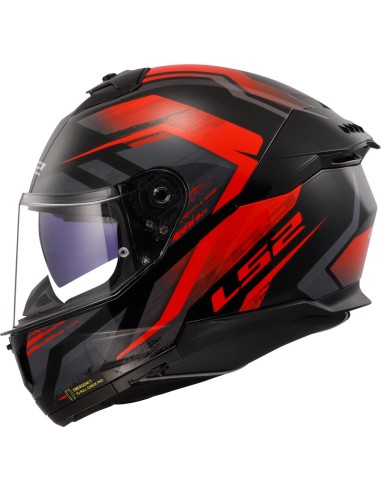 CASCO FF808 STREAM II FURY BLACK RED TG.L LS2