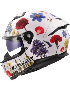 CASCO FF808 STREAM II FLOWERS WHITE TG.L LS2 *ELI*