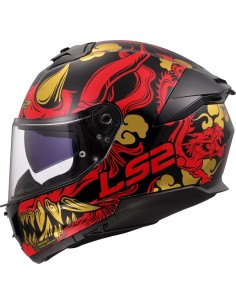 CASCO FF808 STREAM II DRAKO BLACK RED TG.S *ELI*