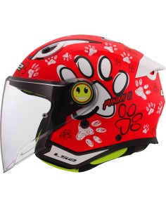 CASCO BIMBO OF622 FUNNY II PAWS RED TG.L LS2