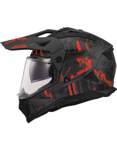 CASCO MX702 PIONEER II CRAZY BLACK RED TG.M LS2 2