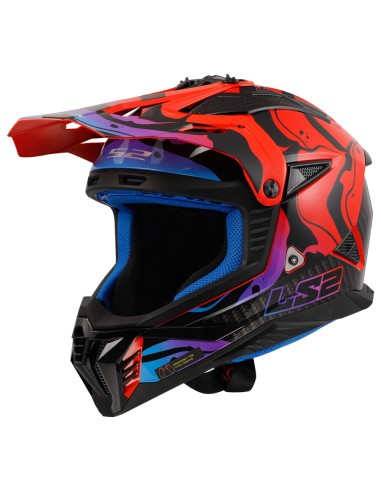 CASCO CROSS WASH RED FAST II MX708 TG.L