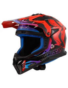 CASCO CROSS WASH RED FAST II MX708 TG.M