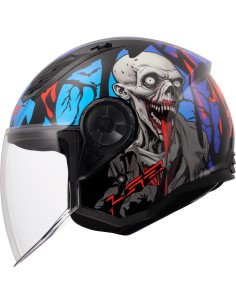 CASCO AIRFLOW II ZOMBIE II BLACK RED BLU TG.XS