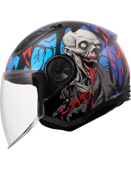 CASCO AIRFLOW II ZOMBIE II BLACK RED BLU TG.XS