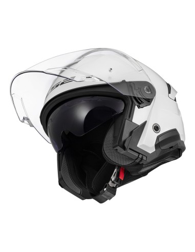 CASCO OF618 VERSO II SOLID WHITE TG.M LS2